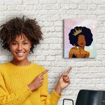 Personalised Curly Hair Girl Frameless Canvas Decorative Painting