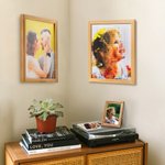 Custom Portrait Pet Mosaic Pixel Art Photo Wooden Frame