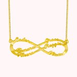 Collier d'Infini avec Prénom Personnalisé Cadeau de Noël Anniversaire Saint-Valentin pour Elle