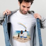 Custom Memorial Back Theme Couples T-Shirt