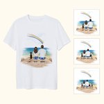 Custom Memorial Back Theme Couples T-Shirt