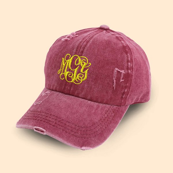 Personalized Embroidery Monogram Baseball Cap