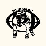 Personalized Football Player Metal Wall Art
