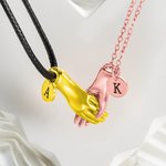 Benutzerdefinierte beste Freunde Paar Hand in Hand magnetische Halskette