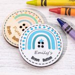 Bouton de bravoure personnalisé Cadeau d'anxiété pour le premier jour de la rentrée scolaire