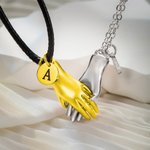 Benutzerdefinierte beste Freunde Paar Hand in Hand magnetische Halskette
