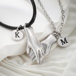 Benutzerdefinierte beste Freunde Paar Hand in Hand magnetische Halskette