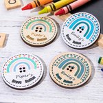 Bouton de bravoure personnalisé Cadeau d'anxiété pour le premier jour de la rentrée scolaire