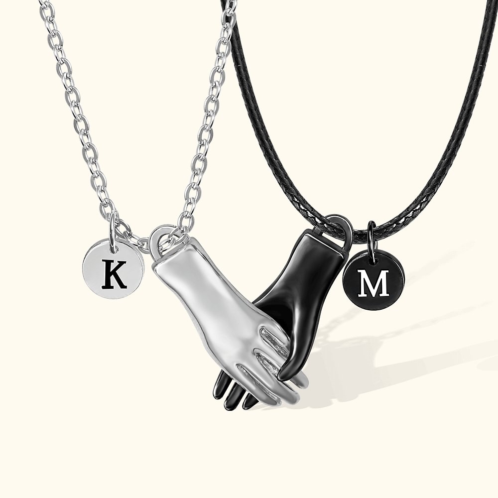 Collier Couple Magnétique | Pendentif Main dans la Main - Callie FR