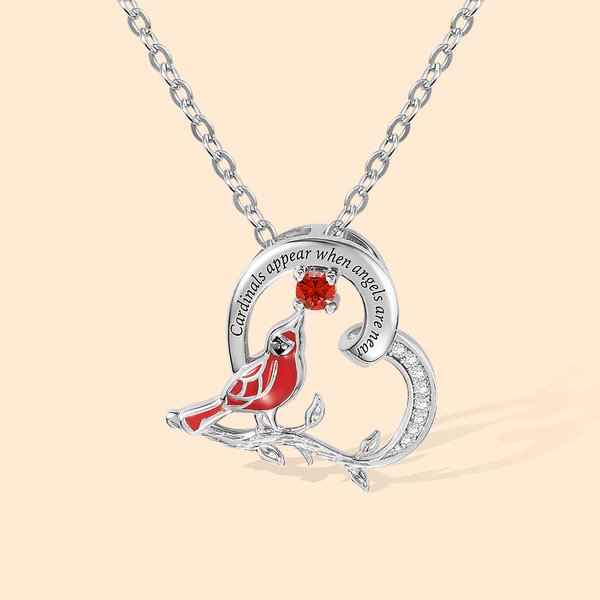 Collar Colgante Corazón Cardenal Personalizado