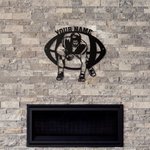 Personalized Football Player Metal Wall Art