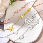Custom Fashion Butterfly Clavicle Name Necklace