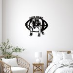Personalized Football Player Metal Wall Art