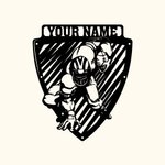 Personalised Football Player Metal Decor Gift for Sport Lover