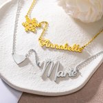 Custom Fashion Butterfly Clavicle Name Necklace
