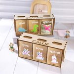 Personlig barnbank Give Save Spend Bank Wood Piggy Bank Nursery Décor Baby Shower Gift