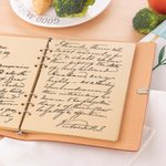 Personalisiertes Notebook Ringbuch Rezeptbuch mit Ledereinband und Gummiband Blumenmotiven Muttertag Geburtstag Geschenk für Damen Mutter