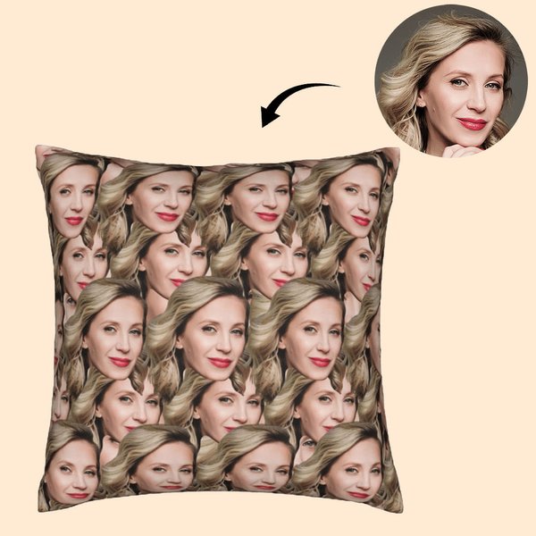 Personalizza il copricuscino con foto del viso
