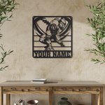 Personalisierter Fußballspieler Metalldekor