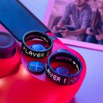 Customized Player1 Player2 Game Ring for Couple Ring Set