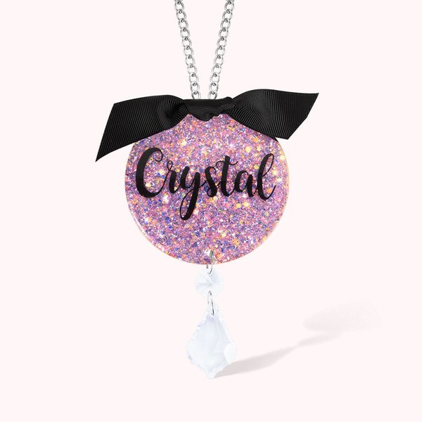 Glitter Rear View Mirror Charm