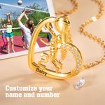 Collar Colgante Corazón de Voleibol Personalizado Inspirational Jewelry Christmas Birthday Gift for Volleyball Player Enthusiast