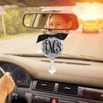 Custom Glitter Rear View Mirror Charm