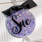 Custom Glitter Rear View Mirror Charm