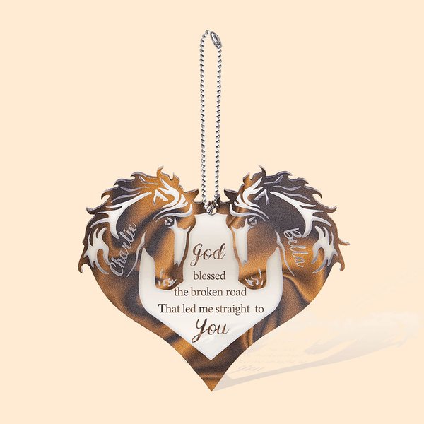 Pariskunta Hevonen Sydän Jumala siunattu Henkilökohtainen koriste Koristeeksi
