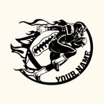Customizable Rugby Metal Wall Art