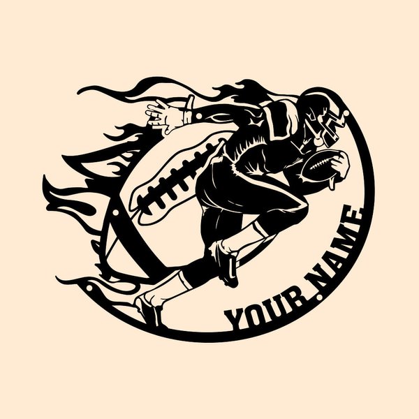 Mukautettava Rugby Metal Wall Art