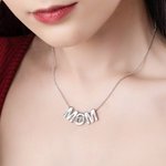 Mom Necklace Engraved 1- 10 Kids Names Family Tree