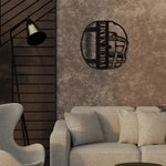 Benutzerdefiniertes Wandkunst-Schild-Dekor in Form von Fußball-Kappe, personalisierter Name, Wandkunst Dekoration aus Metall