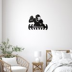 Aangepaste Rugbyspeler metalen muurkunst