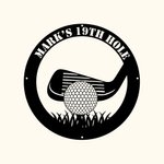 Custom Golf Clubs and Balls Metal Wall Art Round Home Decor Custom Golf Clubs and Balls Metal Wall Art Round Home Decor