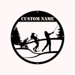 Personalisierte Paar Golfing Metall Zeichen