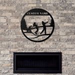 Personalisierte Paar Golfing Metall Zeichen