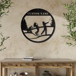 Personalisierte Paar Golfing Metall Zeichen