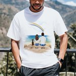 Custom Memorial Back Theme Couples T-Shirt