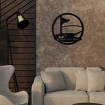 Panneau en Métal Personnalisé avec Nom But de Golf Art Mural Cadeau Anniversaire pour Amoureux de Golf
