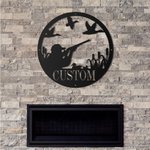 Personalisierte Entenjagd Metall Wandkunst