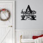 Personalized Name Metal Monogram Letter Name Sign Wall Art