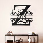 Personalized Name Metal Monogram Letter Name Sign Wall Art