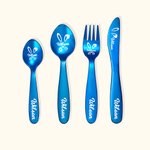 Personalisierte Ostern Kaninchen Baby Kind Besteck Set Lebensmittelqualität mit Namen Taufe Ostern Geschenk für Baby Kind neue Mama