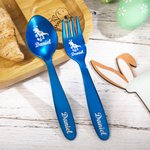 Personalisierte Ostern Kaninchen Baby Kind Besteck Set Lebensmittelqualität mit Namen Taufe Ostern Geschenk für Baby Kind neue Mama