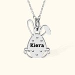 Personalized Easter Bunny Egg Name Necklace
