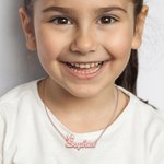 Collier Personnalisé avec Prénom Horizontal à Oreille Lapin Collier en Argent pour Femme Cadeau Anniversaire