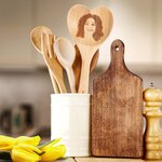 Personalized Photo Heart Shaped Wooden Spoon