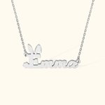 Personalizado Nombre Collar Conejito Pascua Cumpleaños Navidad Regalo para Mujeres Niñas