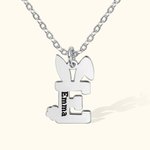 Personalized Easter Bunny Alphabet Name Necklace